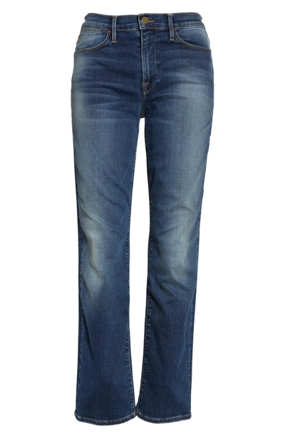 Shop Frame Le High Ankle Straight Leg Jeans In Woodbine