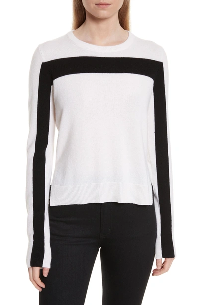 Shop Equipment Shirley Cashmere Sweater In Ivory/ Black