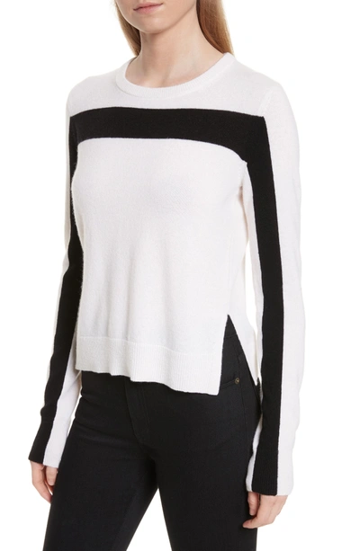 Shop Equipment Shirley Cashmere Sweater In Ivory/ Black