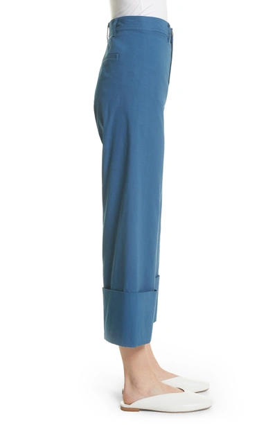 Shop Sea Winona Cuff Wide Leg Pants In Blue