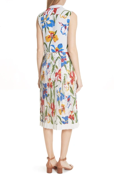 Tory Burch Carine Floral-print Sleeveless Dress In Us10 | ModeSens