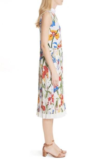 Tory Burch Carine Floral-print Sleeveless Dress In Us10 | ModeSens