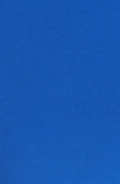 Shop Versace Contrast Stitch Knit Dress In Royal Blue/ Light Blue