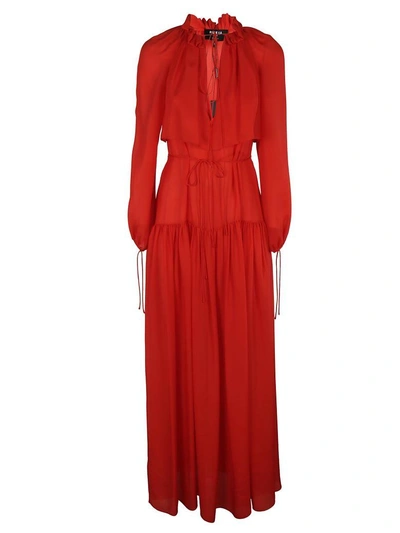 Shop Paule Ka Silk Dress In Red