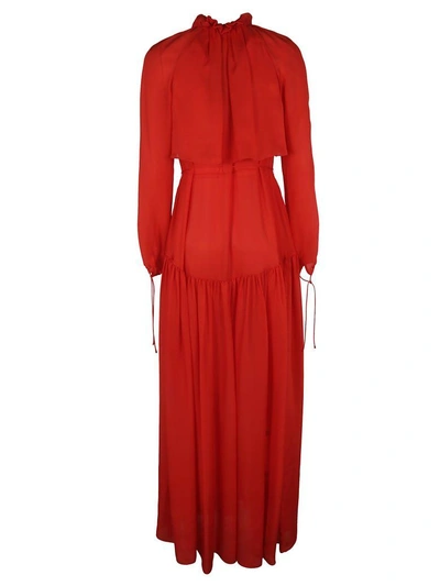 Shop Paule Ka Silk Dress In Red