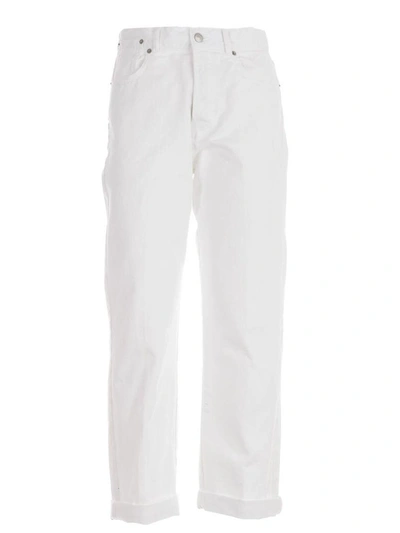 Shop Dries Van Noten Jeans In White