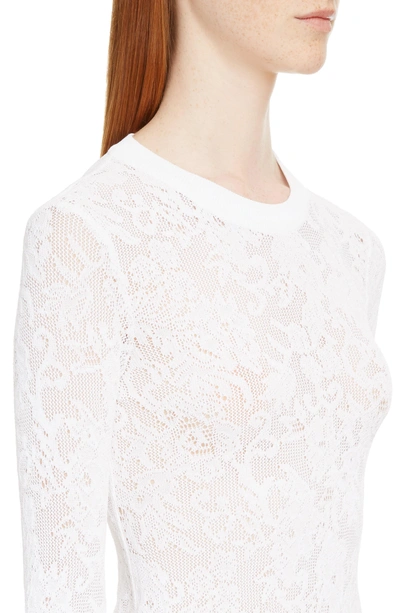 Shop Givenchy Lace Effect Pullover In White