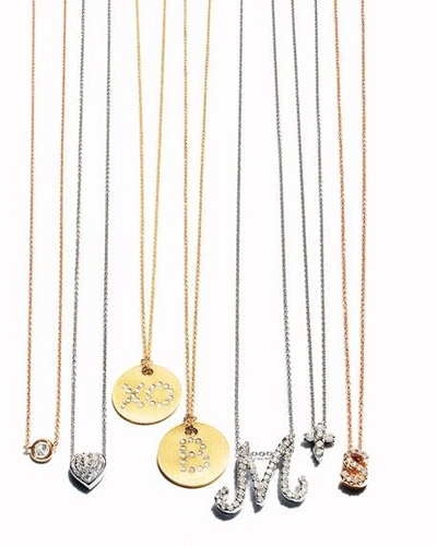 Shop Roberto Coin Letter Medallion Necklace In Yellow Gold