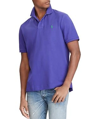 Shop Polo Ralph Lauren Custom Slim Fit Mesh Short Sleeve Polo Shirt In Dark Purple