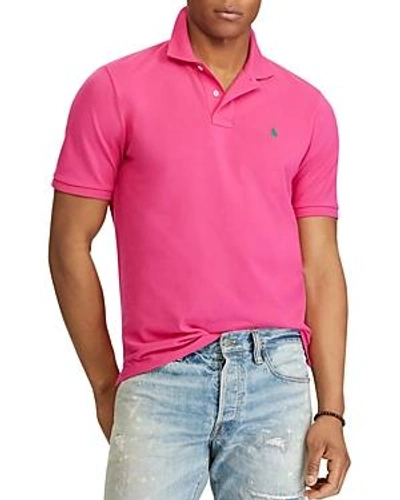 Shop Polo Ralph Lauren Custom Slim Fit Mesh Short Sleeve Polo Shirt In Pink