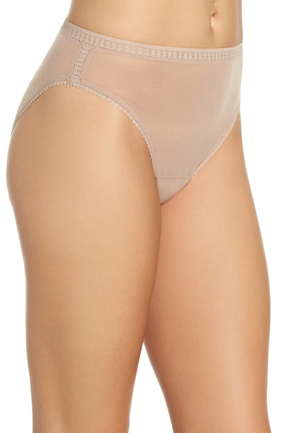 Shop On Gossamer High Cut Briefs In Mocha