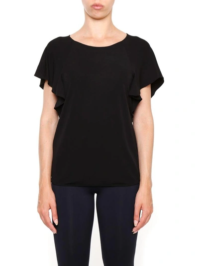 Shop Lanvin Crepe Top In Black|nero