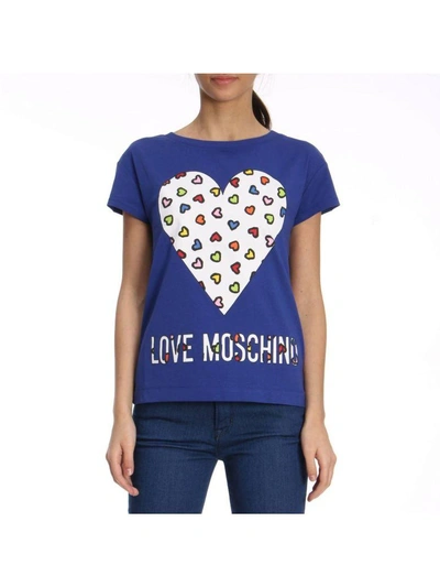 Shop Love Moschino T-shirt T-shirt Women Moschino Love In Blue