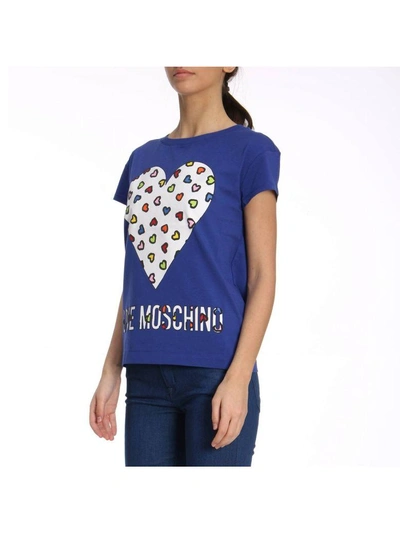 Shop Love Moschino T-shirt T-shirt Women Moschino Love In Blue