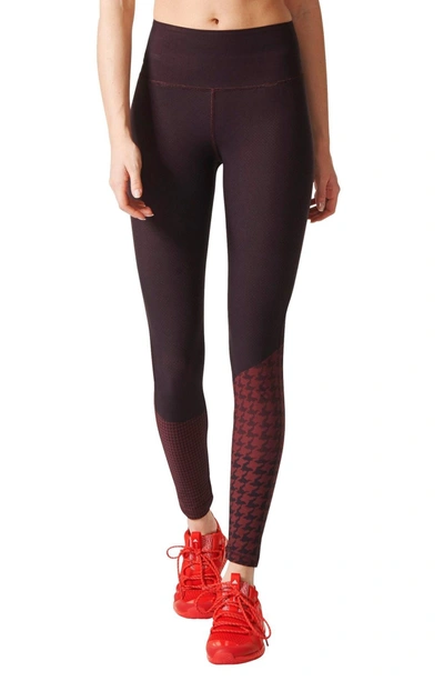 Adidas By Stella Mccartney Miracle Sculpt Training Tights In Dark Burgundy/  Legend Red | ModeSens