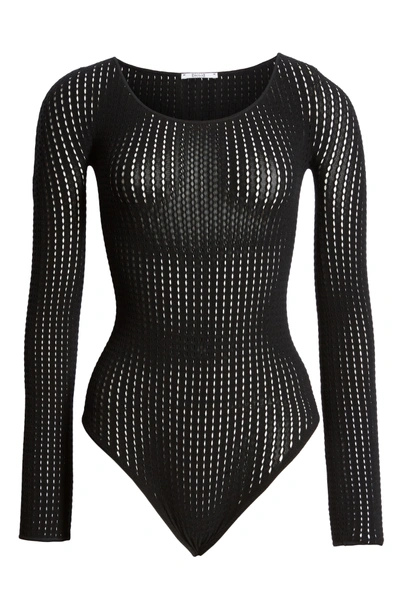 Shop Wolford Janis String Bodysuit In Black