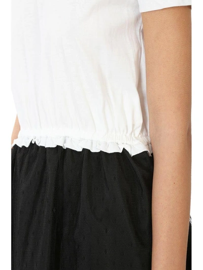 Shop Red Valentino Jersey And Tulle Dress In White