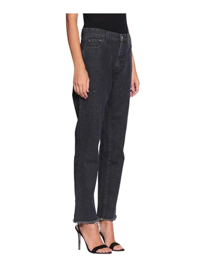 Shop Magda Butrym Evansville Cotton Denim Jeans In Grigio