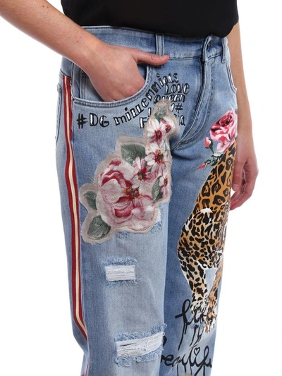 Shop Dolce & Gabbana 5 Pocket Denim Pants In Svariante Abbinata