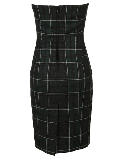 Shop Dsquared2 Tartan Check Dress In Green-black