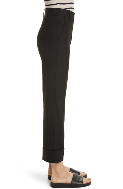 Shop Vince Cuffed Coin Pocket Trousers In Black