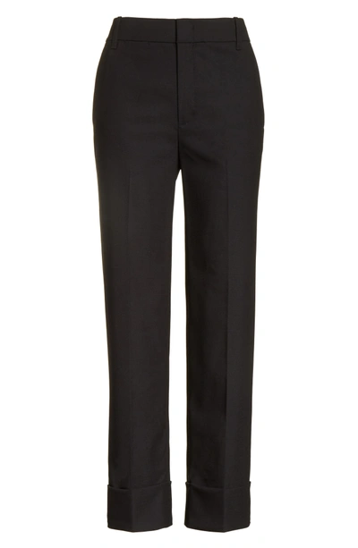 Shop Vince Cuffed Coin Pocket Trousers In Black