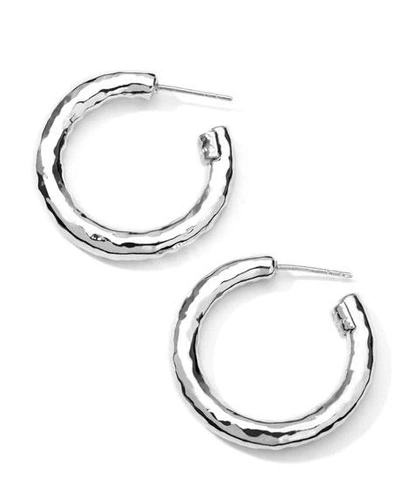 Shop Ippolita Small Hoop Earrings In Sterling Silver