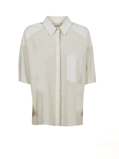 Shop Drome Shortsleeved Shirt In Bianco