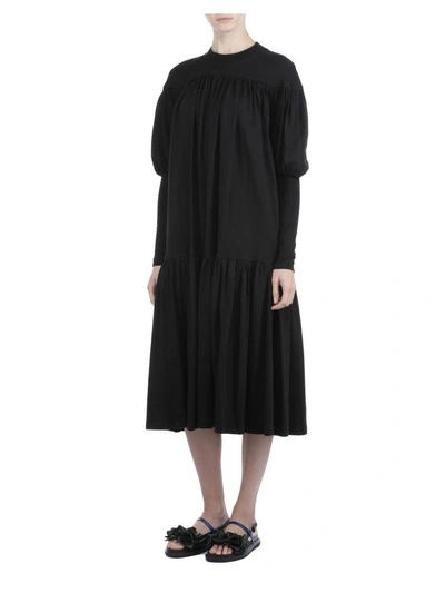 Shop Marni Cotton Dress In Black