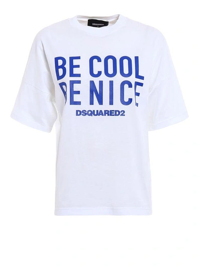 Shop Dsquared2 Be Cool Be Nice T-shirt In Multicolour