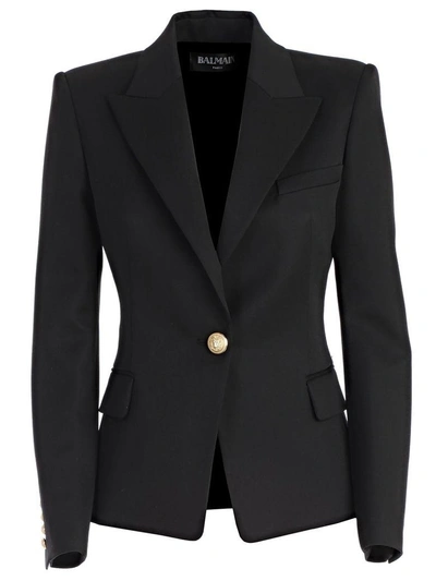 Shop Balmain Blazer In Black