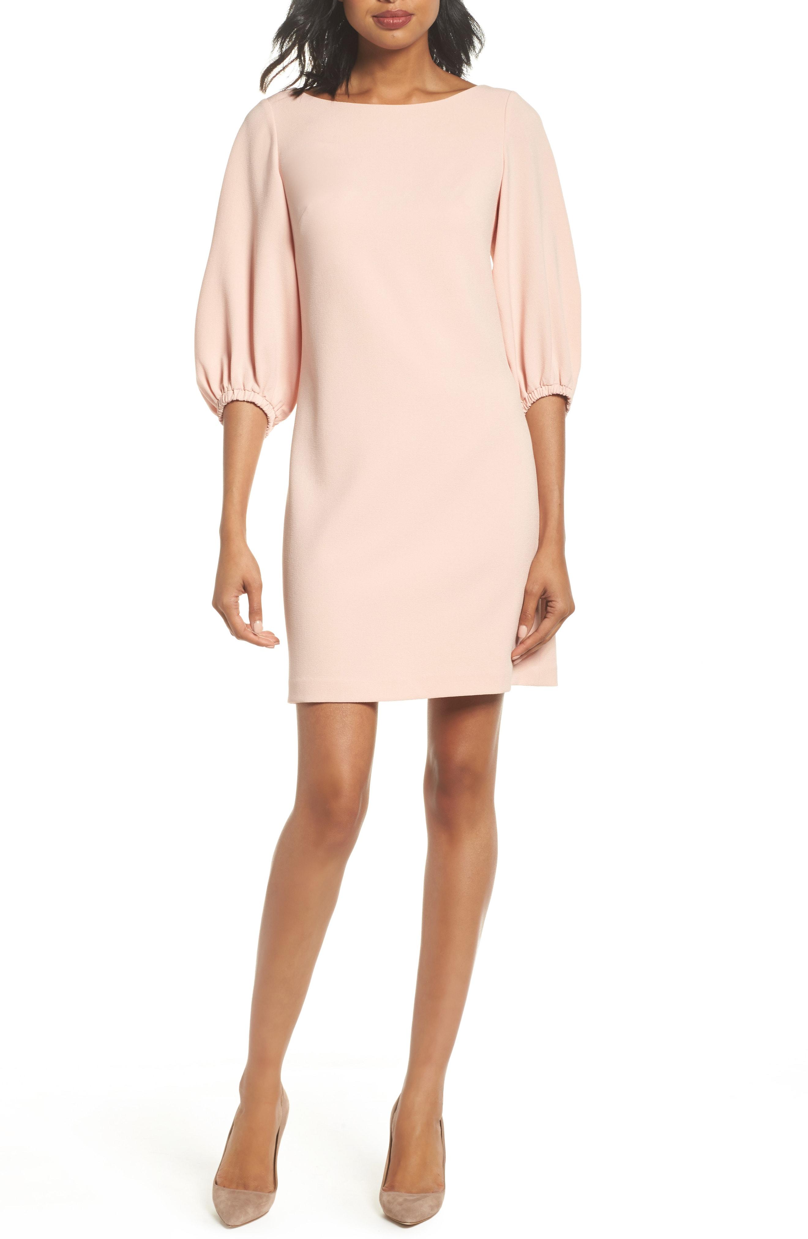eliza j balloon sleeve shift dress