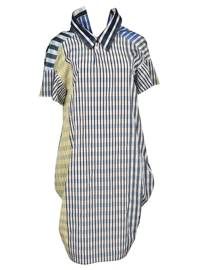 Shop Marni Checked Dress In Multicolour