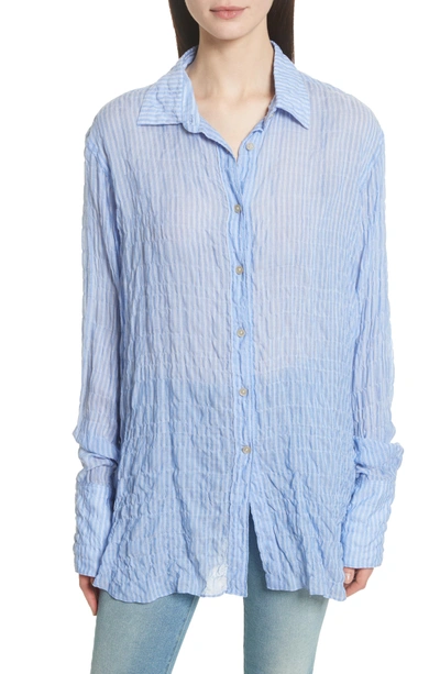 Shop Elizabeth And James Francois Exaggerated Sleeve Shirt In Multi