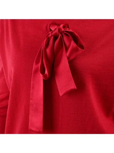 Shop Alberta Ferretti Silk Sweater In Red
