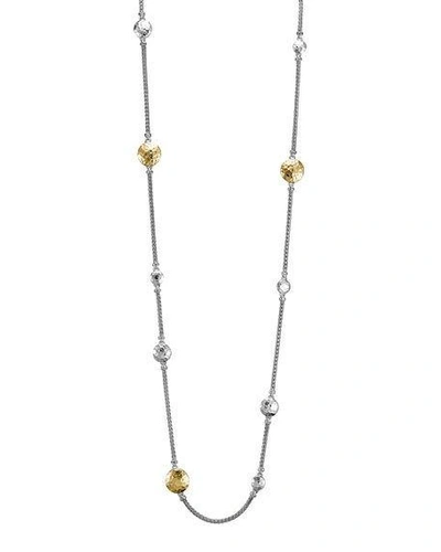 Shop John Hardy Palu Silver & Gold Sautoir Necklace In Silver/gold