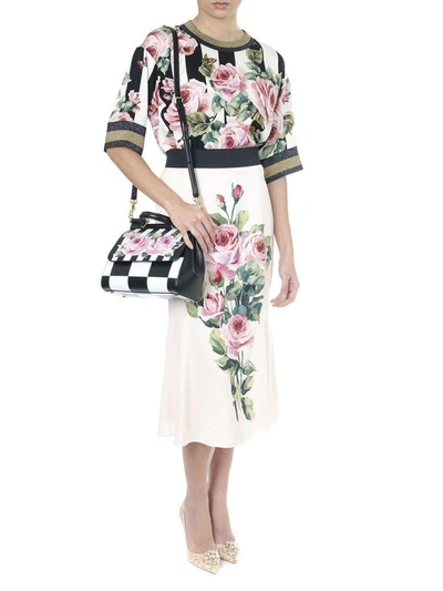 Shop Dolce & Gabbana Blouse In Printed Silk In White-multicolor