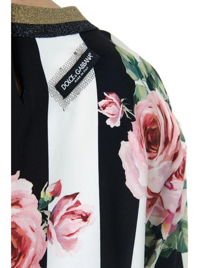 Shop Dolce & Gabbana Blouse In Printed Silk In White-multicolor