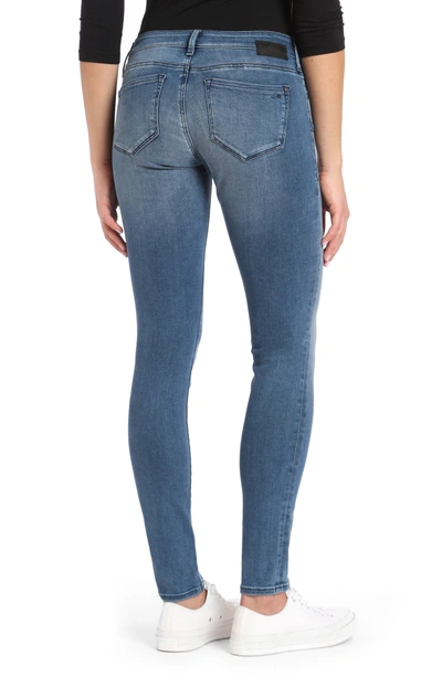 Shop Mavi Jeans Adriana Ankle Skinny Jeans In Light Foggy Blue Tribeca