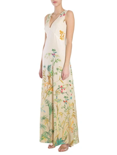 Shop Alberta Ferretti Long Sleeveless Dress In Multicolor