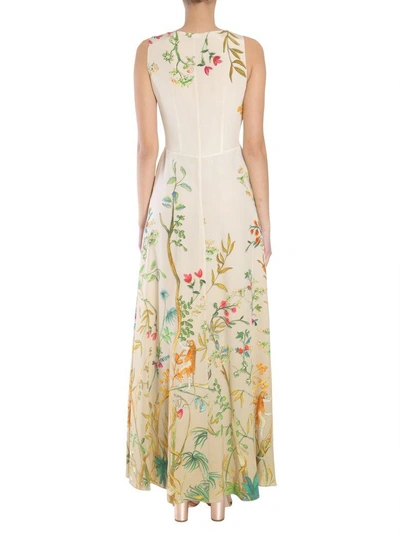 Shop Alberta Ferretti Long Sleeveless Dress In Multicolor