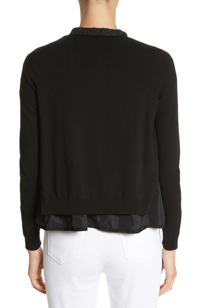 Shop Moncler Maglia Tricot Cardigan In Black