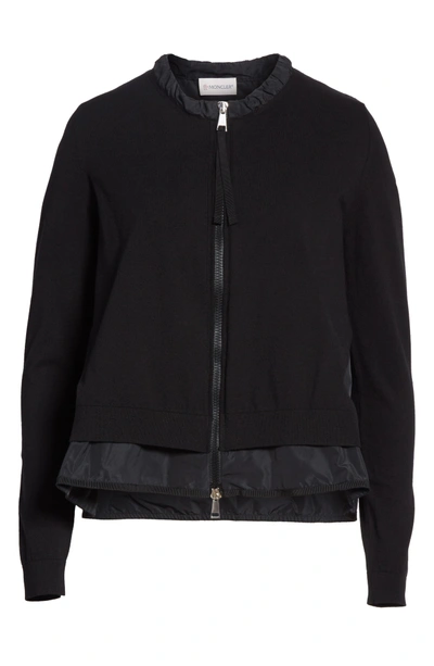 Shop Moncler Maglia Tricot Cardigan In Black