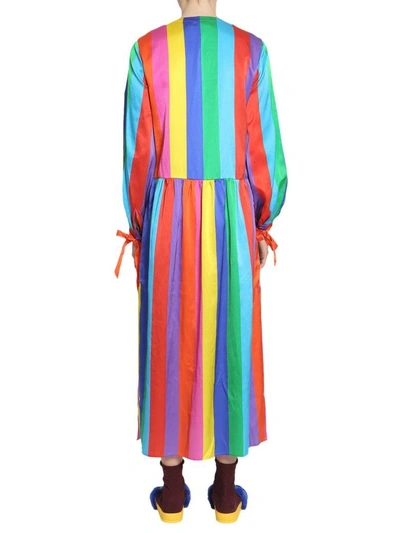 Shop Mira Mikati Silk Blend Rainbow Dress In Multicolor