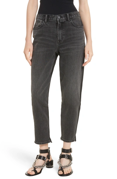 Shop Alexander Wang T Denim X Alexander Wang Hybrid Sweatpants Jeans In Grey Aged