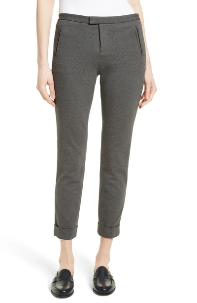 Shop Atm Anthony Thomas Melillo Slim Crop Pants In Charcoal