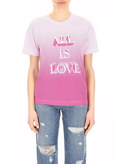 Shop Stella Mccartney All Is Love T-shirt In Pure White/fuxia|bianco