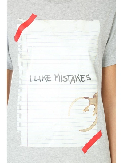 Shop Golden Goose I Like Mistakes Print Tshirt In Grey
