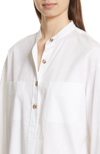 Shop Vince Utility Shirtdress In Optic White