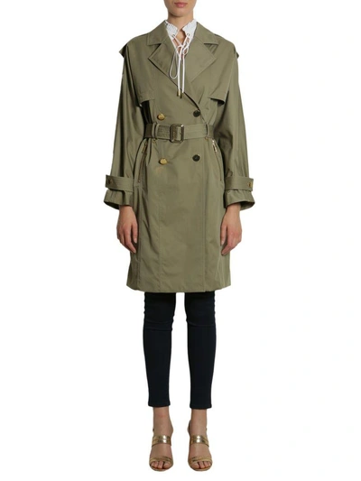 Michael kors green trench coat sale